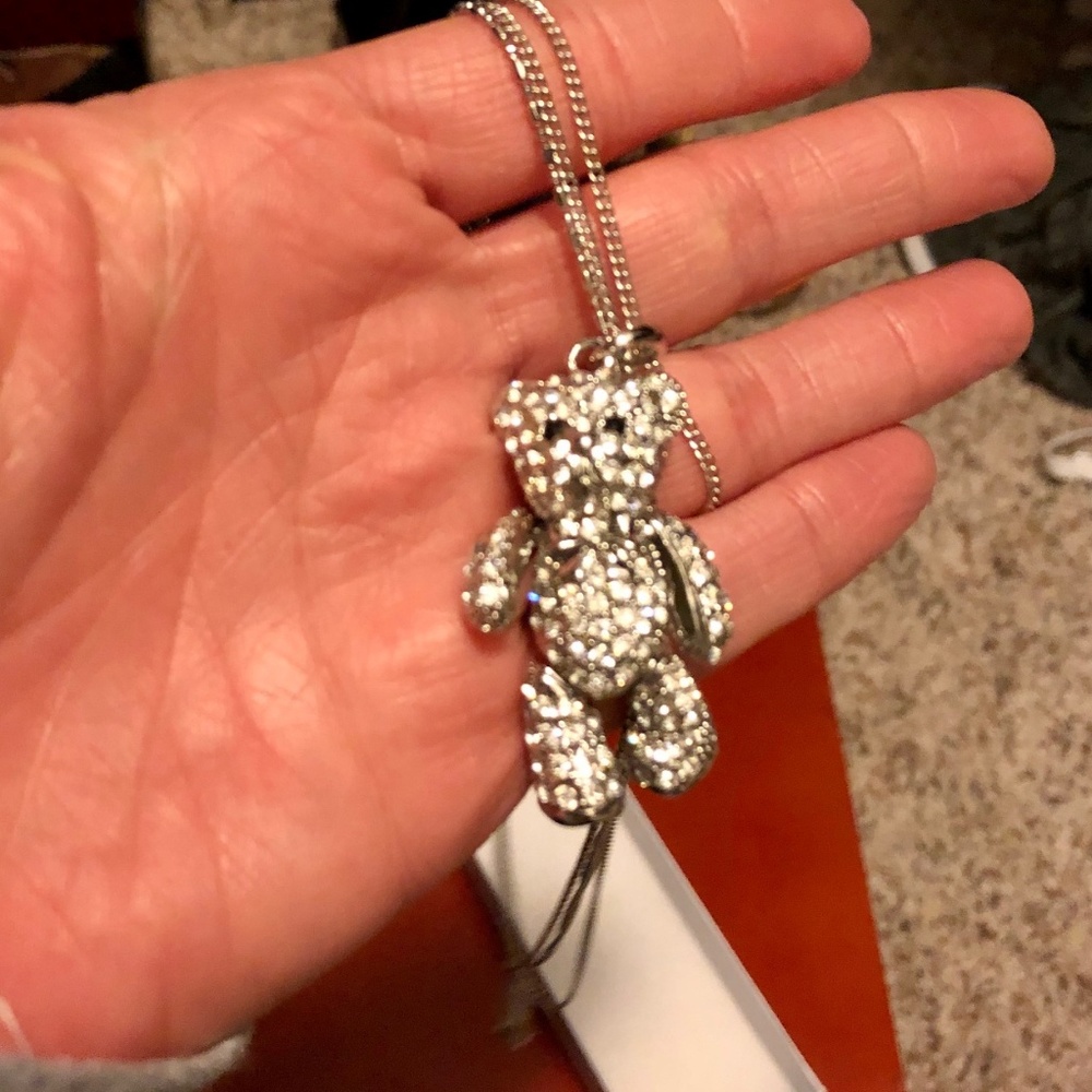 Large Teddy Bear Charm on 18" 3 Layers Chain
